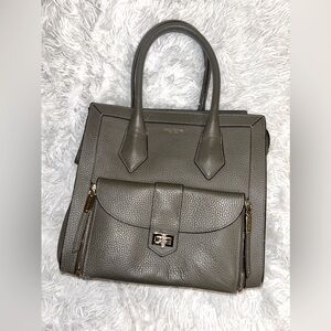 Henri Bendel Charcoal Gray Convertible Tote Bag